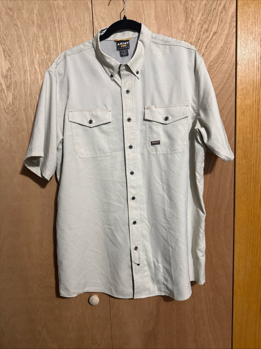 Ariat rebar Men's Short Sleeve Button-Down Shirt in Sage Green